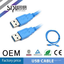 Tresse de queue de cochon SIPU du câble usb 3.0 bleu haute qualité